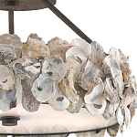 Потолочный светильник круглый с абажуром из устричных раковин Sea Ravens варинант исполнения - 1 | Loft Concept в Уфе