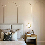 Светодиодное бра круглой формы с металлической рамой золотого цвета Marble Glow варинант исполнения - 2 | Loft Concept в Уфе