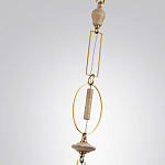 Подвесной светильник с прямоугольными и овальными элементами и акцентом из натурального камня Tectona  варинант исполнения - 6 | Loft Concept в Уфе