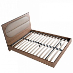 Кровать двуспальная с высоким изголовьем из дерева и подушек из экокожи Modern Look варинант исполнения - 4 | Loft Concept в Уфе