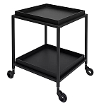 Тумба чёрная на колёсах Cabinet on Wheels варинант исполнения - 2 | Loft Concept в Уфе