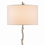 Торшер с цилиндрическим тканевым абажуром на каркасе в виде тонкого дерева Gray Branch варинант исполнения - 1 | Loft Concept в Уфе