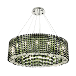 Круглая люстра с хрустальными подвесками Crystal Art Chrome Green Chandelier 12 варинант исполнения - 1 | Loft Concept в Уфе
