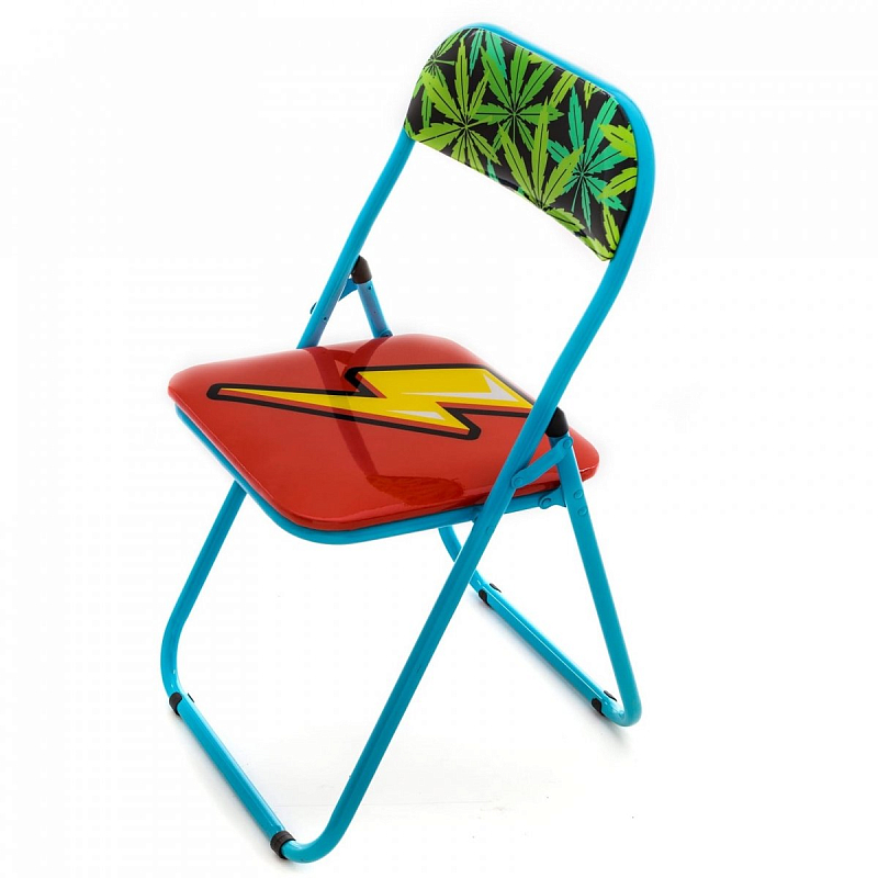 Стул Seletti Folding Chair Flash Мульти Голубой в Уфе | Loft Concept 