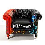 Кресло "Умный Умник" Rick and Morty graffiti chair натуральная кожа  варинант исполнения - 2 | Loft Concept в Уфе