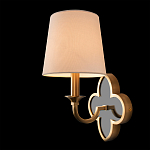 Бра с белым текстильным абажуром и фигурным основанием с зеркальной вставкой Vitorino варинант исполнения - 2 | Loft Concept в Уфе