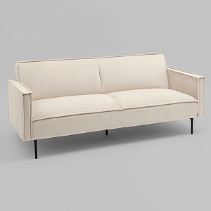 Диван современный вельветовый прямой Worcester Молочный