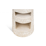 Керамический столик с деревянной столешницей "Пешка" варинант исполнения - 4 | Loft Concept в Уфе