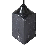 Кофейный столик с круглой столешницей и мраморным основанием Steel Reliability варинант исполнения - 3 | Loft Concept в Уфе