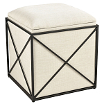 Пуф бежевый с черной металлической рамой Beige Pouf варинант исполнения - 4 | Loft Concept в Уфе