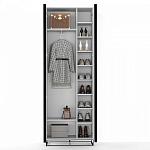 Двухдверный шкаф белого цвета Strict Lines варинант исполнения - 4 | Loft Concept в Уфе